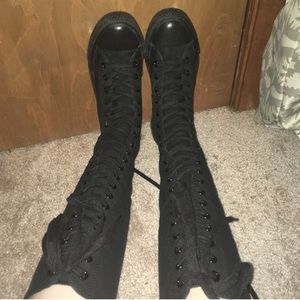 Black converse knee high